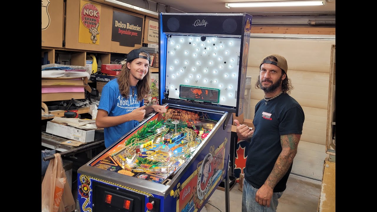 Gilligan's Island Shipwreck to seaworthy pinball project update! 1st power on!