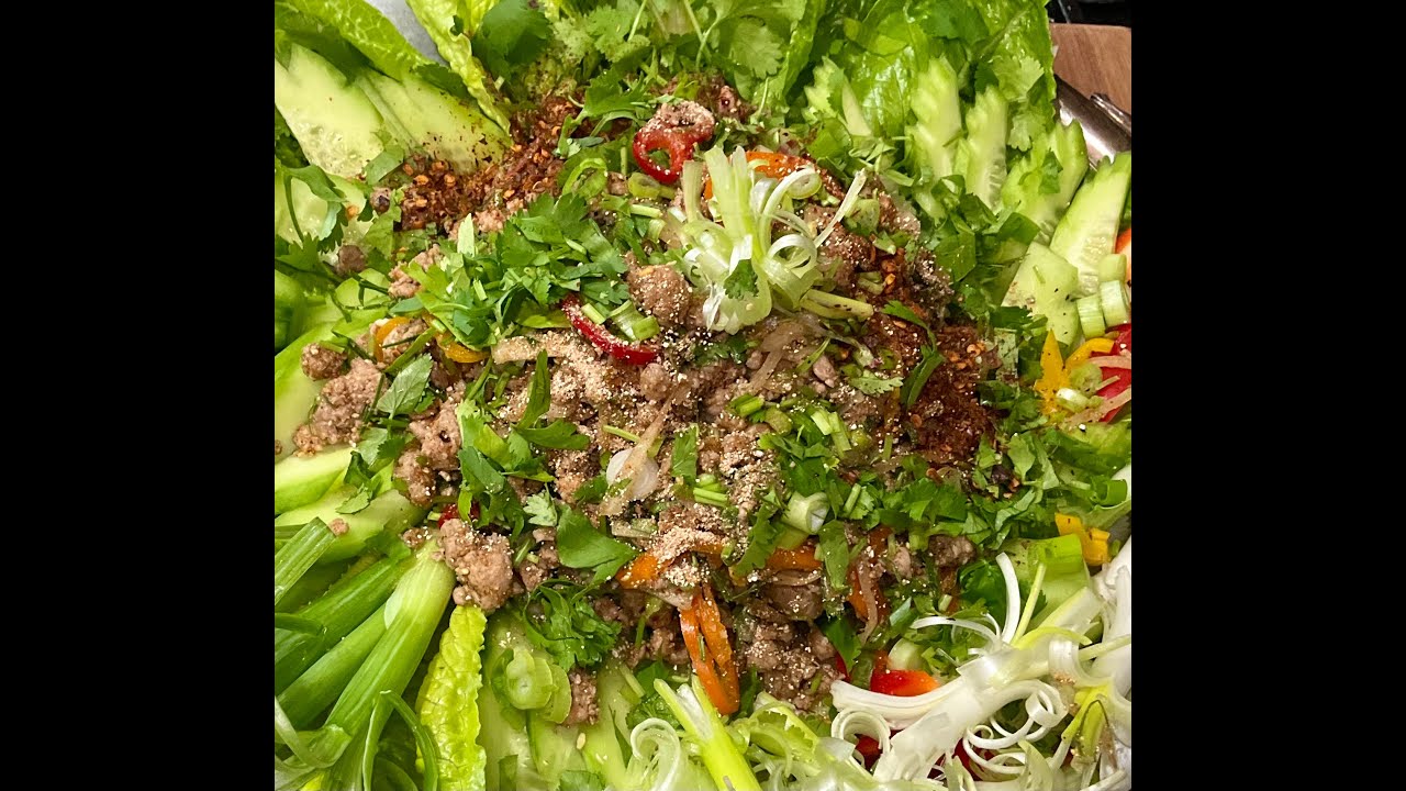 Ep.#33 Eng. SUB. LARB PORK MEAT, #khmercuizine, #larbporkmeat, #thaicuizine, #authenticrecipe