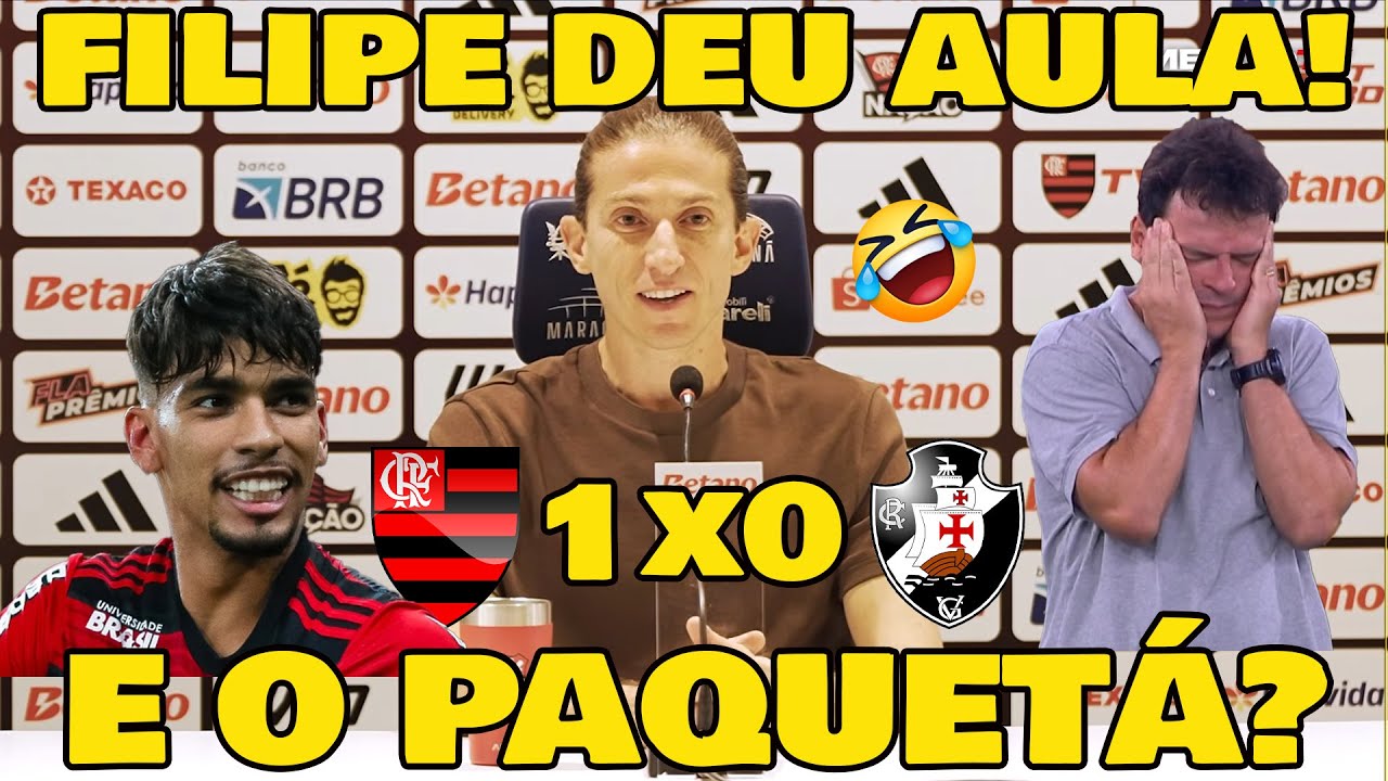 FILIPE LUÍS VOLTOU COM TUDO! QUE ENTREVISTA TOP - FLAMENGO 1x0 VASCO.