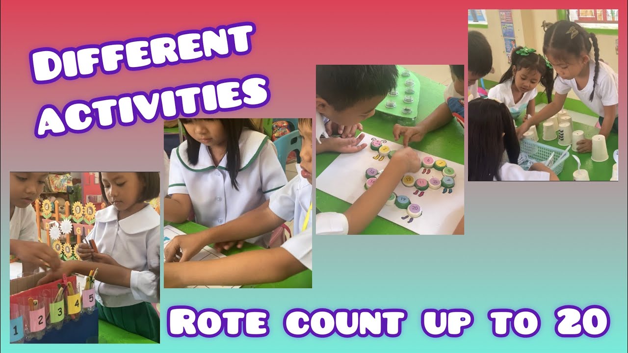 Rote Count Up to 20 | Different Activities for Independent and Group Activity