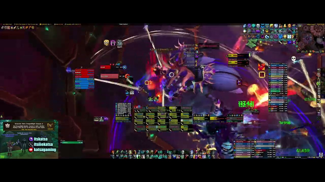 Mythic Silken Court Kill - Resto Shaman POV (with comms)