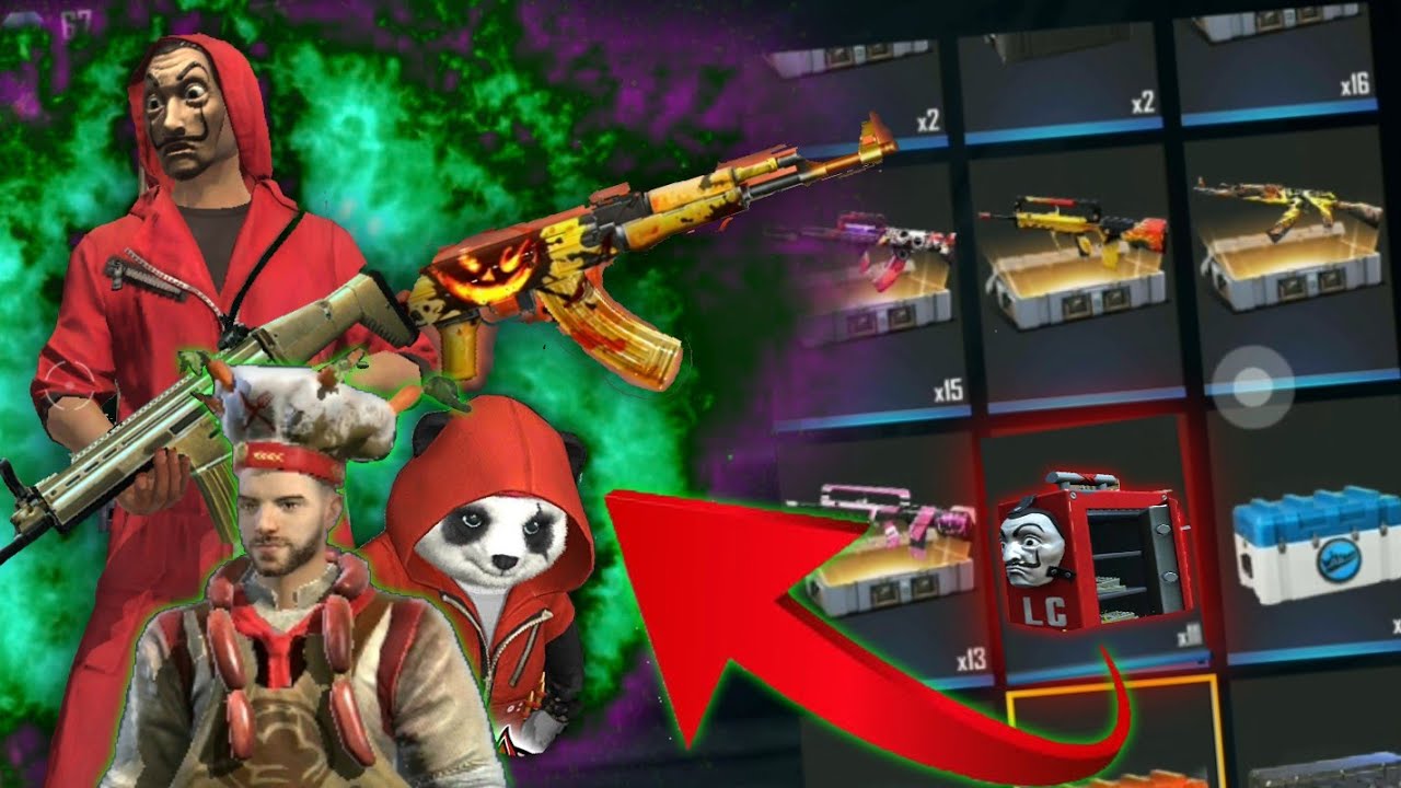 ABRÍ LAS CAJAS MAS EXCLUSIVAS Y RARAS DE FREE FIRE (CASA DE PAPEL) / IZACKSIVLOGS