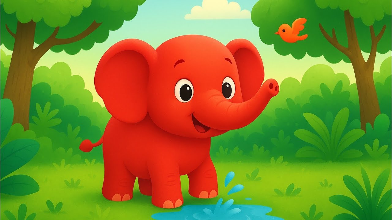Little Red Elephant – A Fun & Cute Kids Poem | Tony Mony Kids