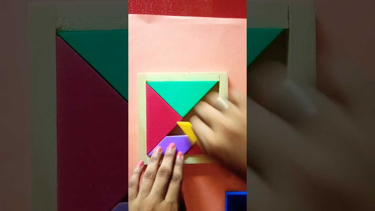 seven piece puzzle#shorts #tangram #puzzle #craftypihu