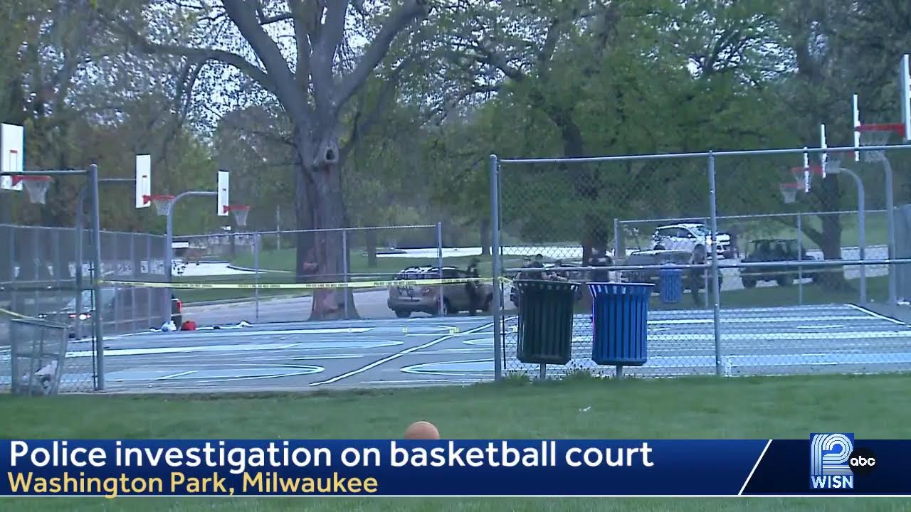 LIVE: Police investigation at basketball court in MKE's Washington Park.