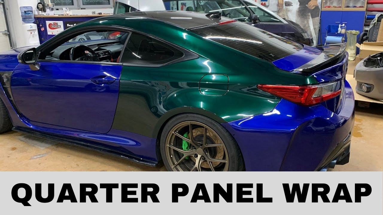 Lexus RCF — Как оклеить виниловой пленкой боковую панель кузова D/S — TeckWrap Hunter Green — Сня...