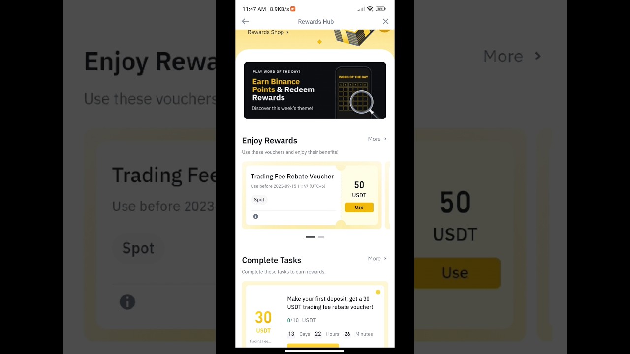 Live claim Binance USDT 70 trading fee rebate voucher| New user offer