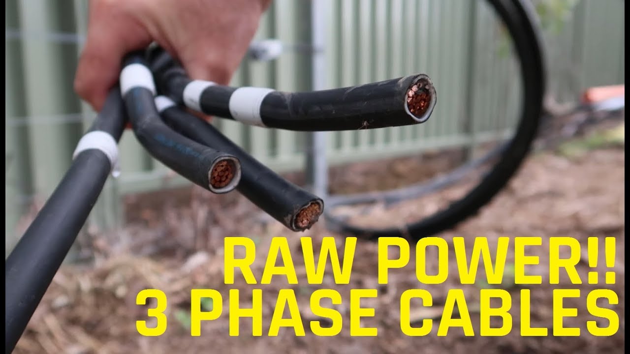 The 3 phase power cables are in!