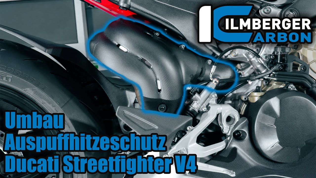 Umbau Auspuffhitzeschutz | Ducati Streetfighter V4 2020 by Ilmberger Carbon