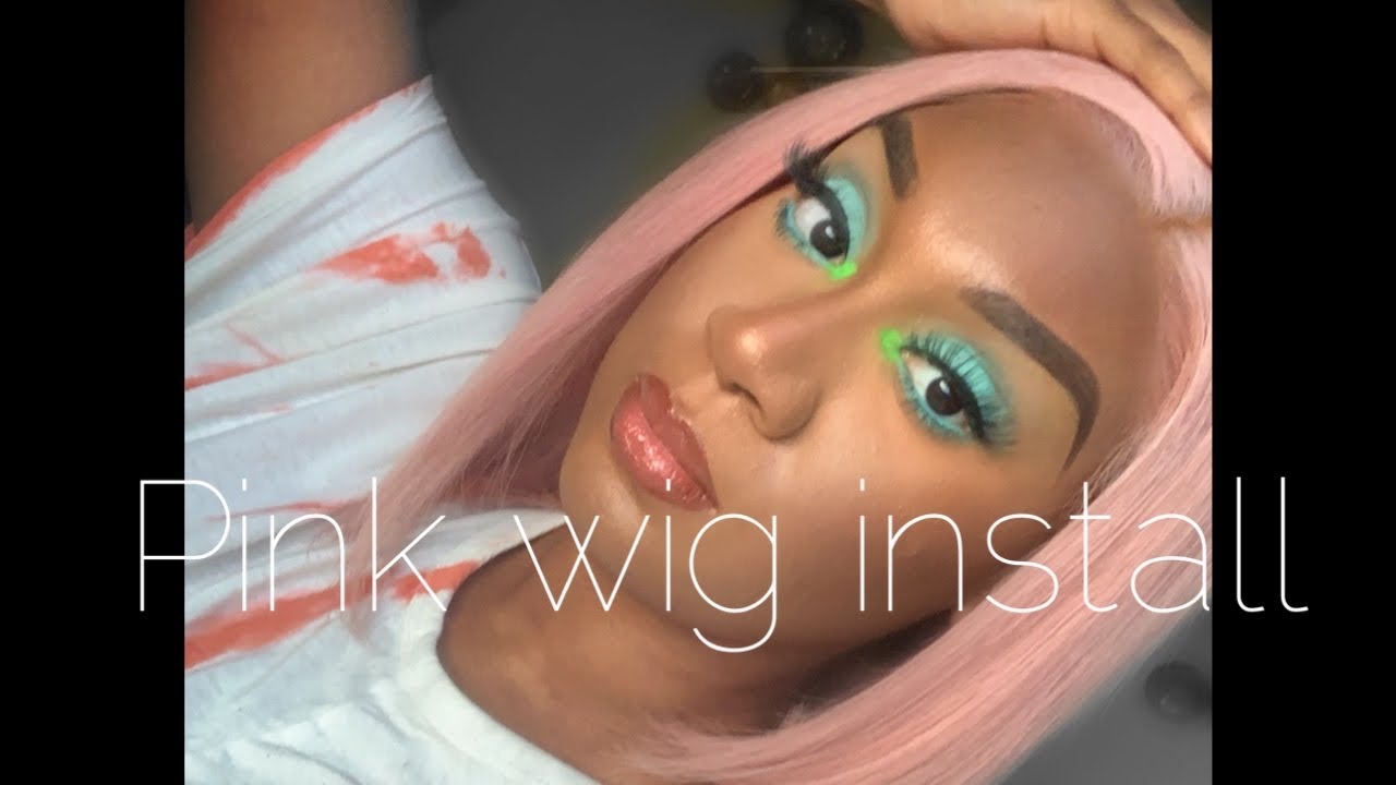 Pink wig install (easy wig install)