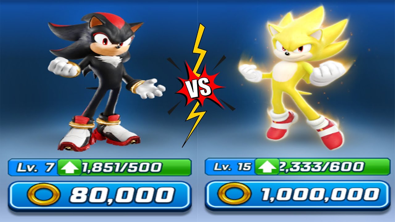 Sonic Forces Speed Battle -  Movie Shadow vs Movie Super Sonic (android, ios) Gameplay