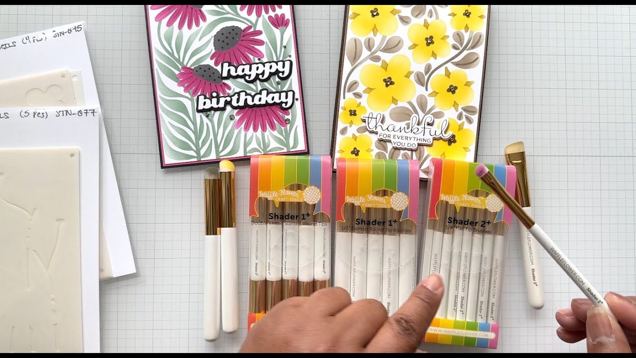 Update! Waffle Flower New Shader Brushes & Storage Ideas | #papercraft #cardmaking