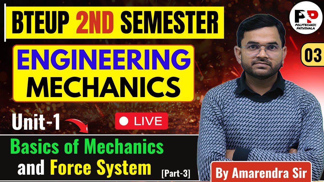 Engineering Mechanics (Lec-3) II Basics of Mechanics & Force System @PolytechnicPathshala