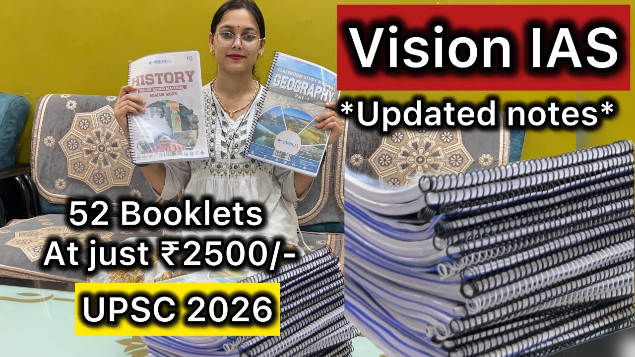 Vision IAS Notes Review🔥| Best UPSC Notes for 2026 | Prelims+ Mains G.S Notes 📑#visionias #studyvlog