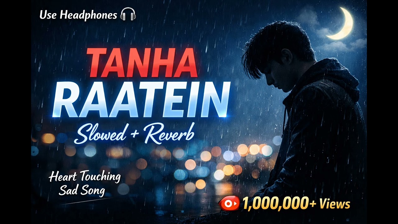 Tanha rahte #slowed reverb sad song 😭❤️‍🩹 #1million 