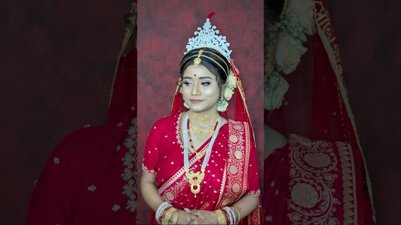 #weddingsarees #saree #wedding #bengaliwedding #bangla #bride #bridal #bridalshorts #bridalmakeup