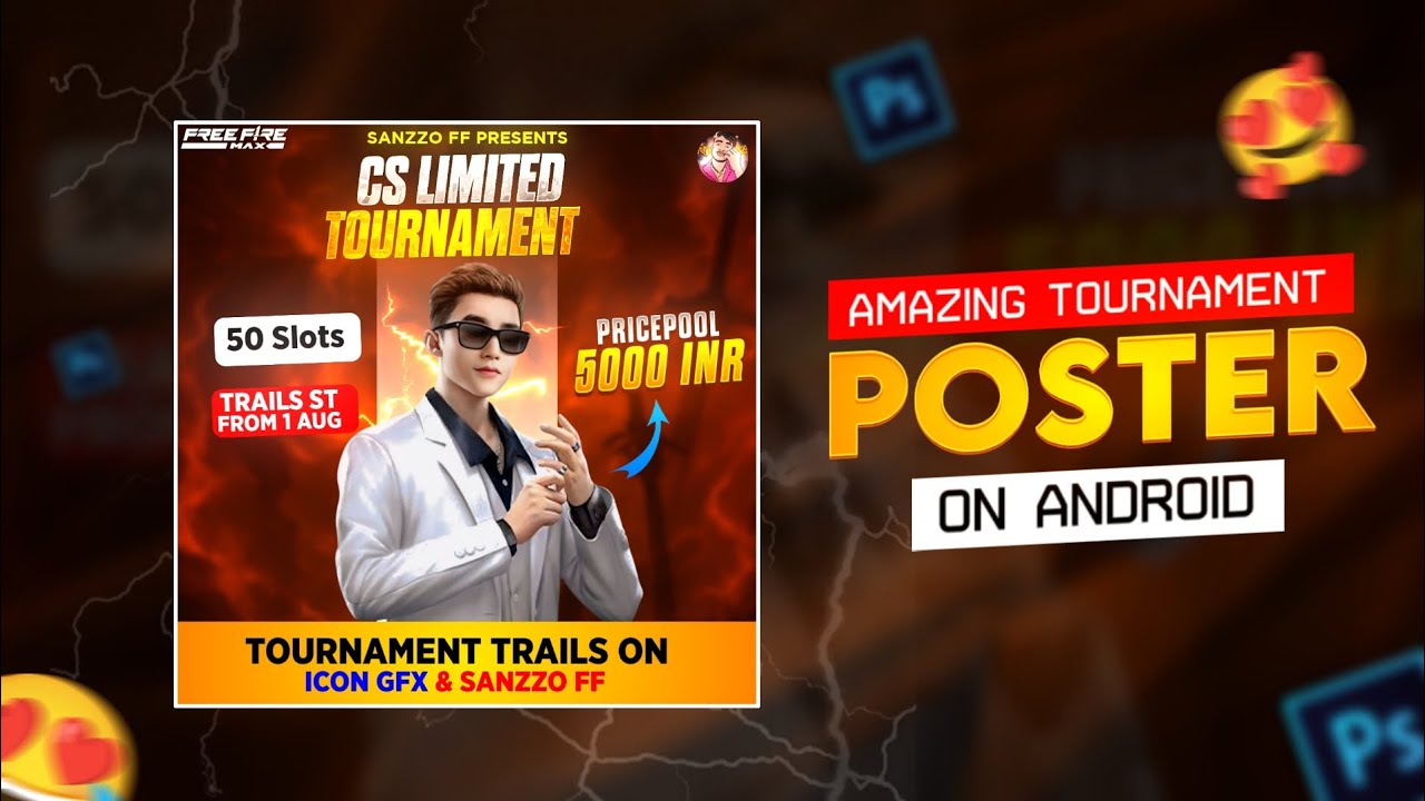 Make Cs Tournament Poster on Mobile | Cs Tournament Poster Editing and Tutorials and More || Icongfx