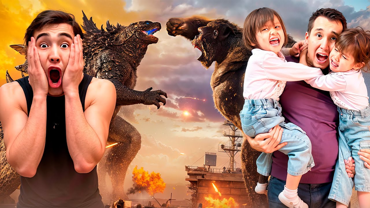 КИНГ-КОНГ🦧 ПЕН ГОДЗИЛЛА 🦍 ҚАЛАҒА КІРІП КЕТІП ТӨБЕЛЕСТІІ😭🤯 АМИНА МЕН АНИСАНЫ ҰРЛАП КЕТТІІ😭💔