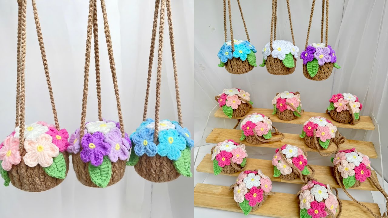 #237 Hanging Pots for Borage Flowers | Móc Chậu Treo Hoa Lưu Ly | Dương Liễu Handmade