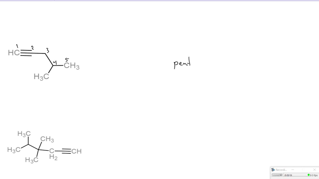 SCH 4U - Nomenclature des alcynes