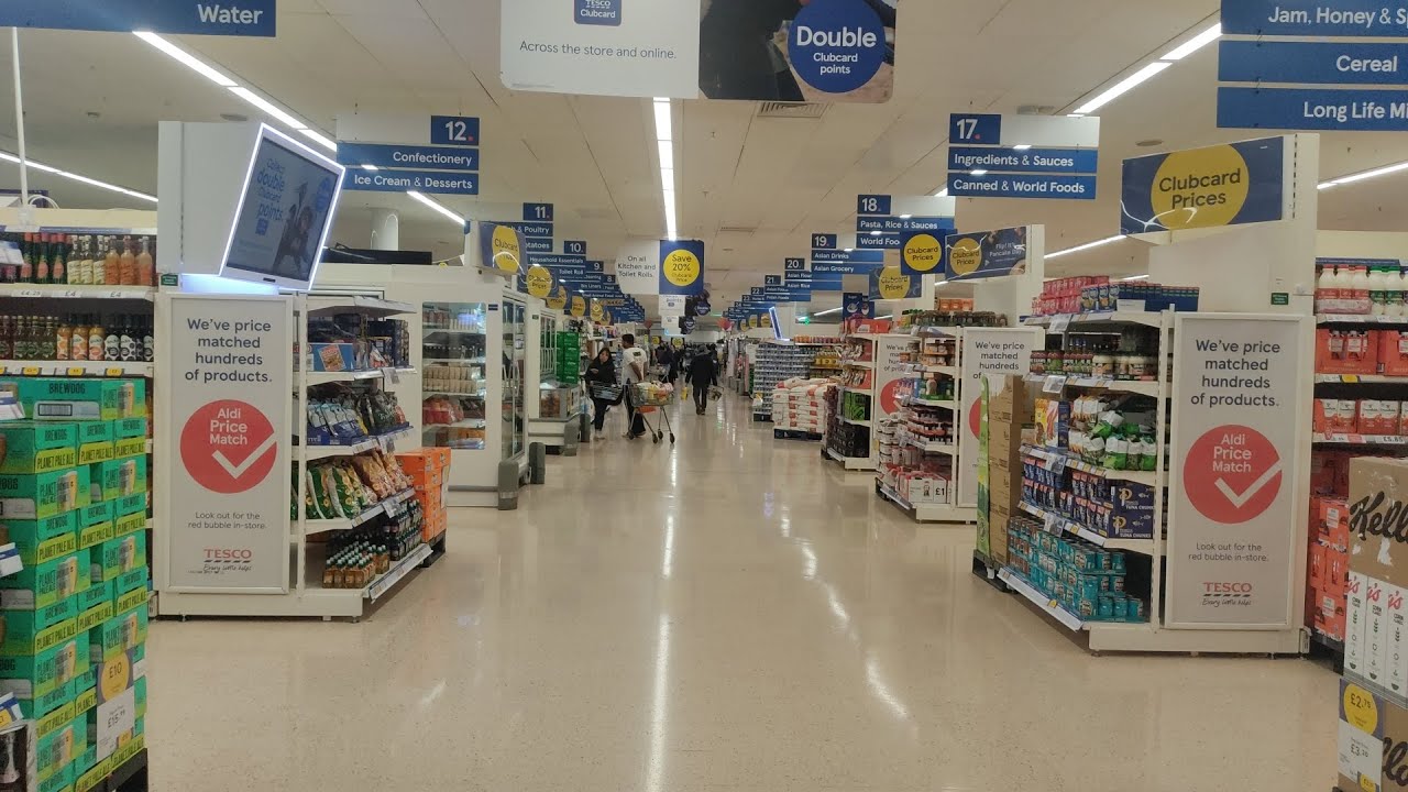 Shopping IN TESCO 🇬🇧 LONDON SUPERMARKET GROCERY SHOPPING TOUR | INSIDE A UK SUPERMARKET 2024