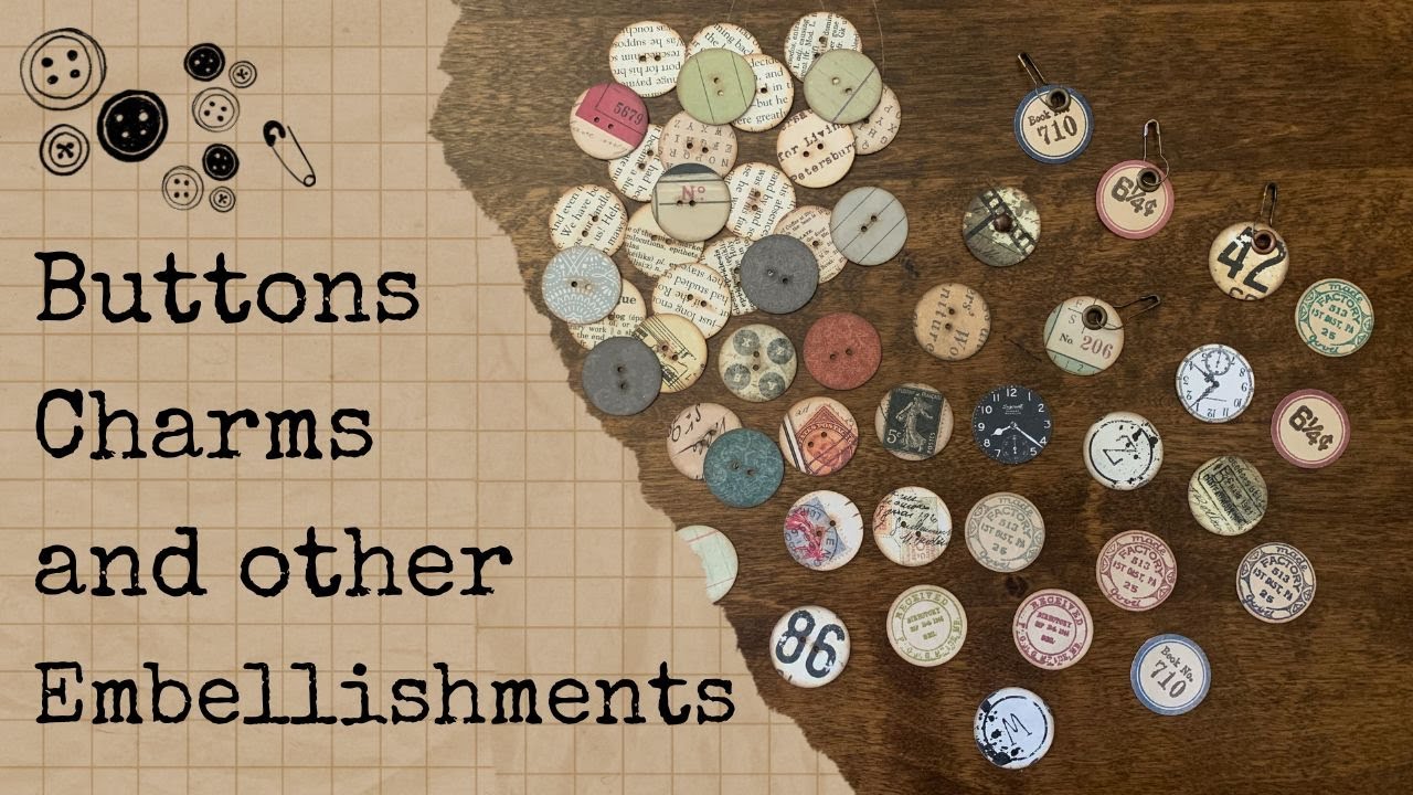 Paper Buttons, Charms, and other Embellishments
