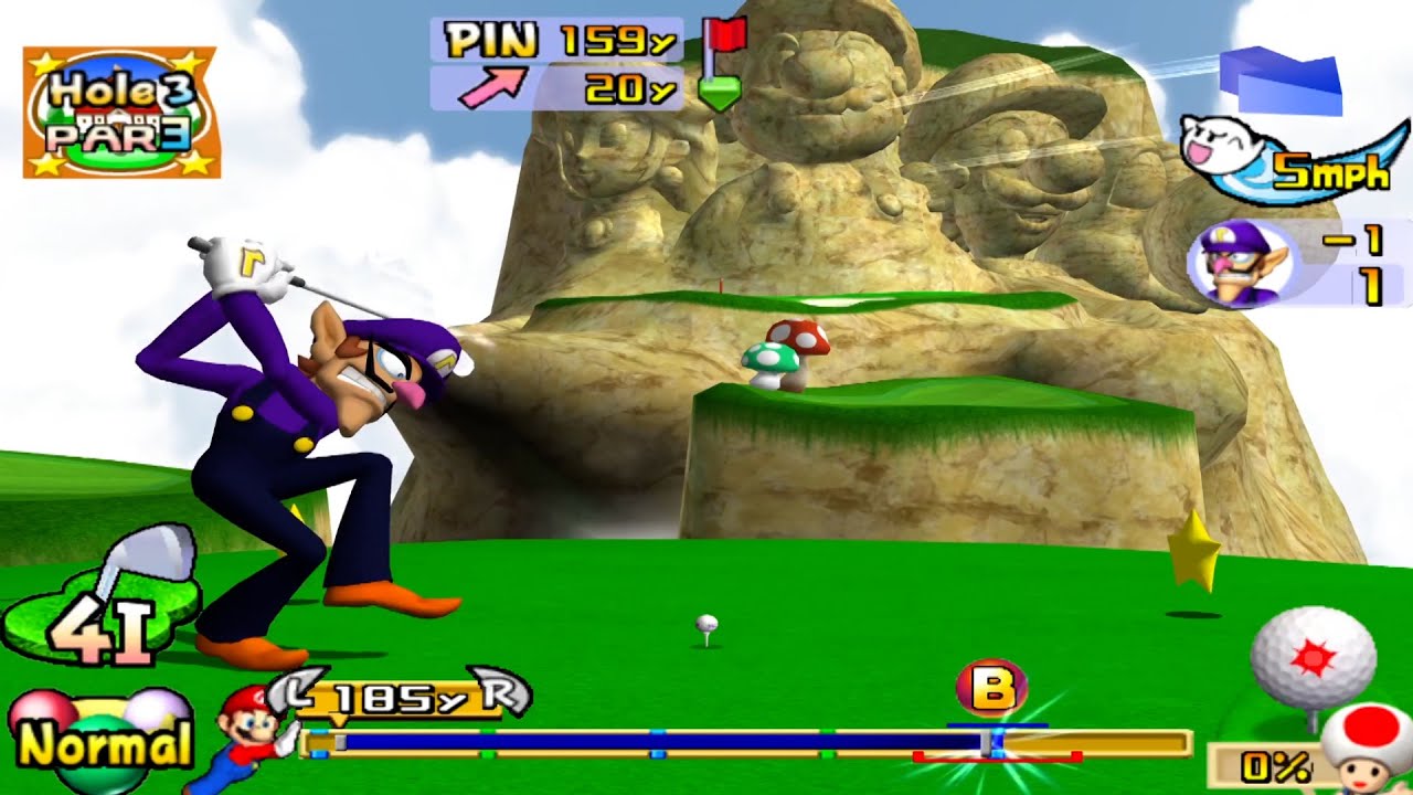Mario Golf Toadstool Tour Peach's Castle Grounds (HD)