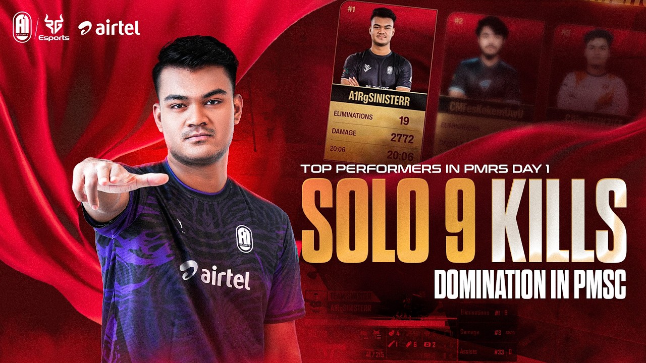 Solo 9 Kills Domination In PMSC | SiNiSTER | A1 eSports
