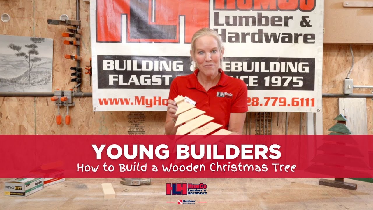 How to Build a Wooden Christmas Tree | HomCo's Young Builders Project