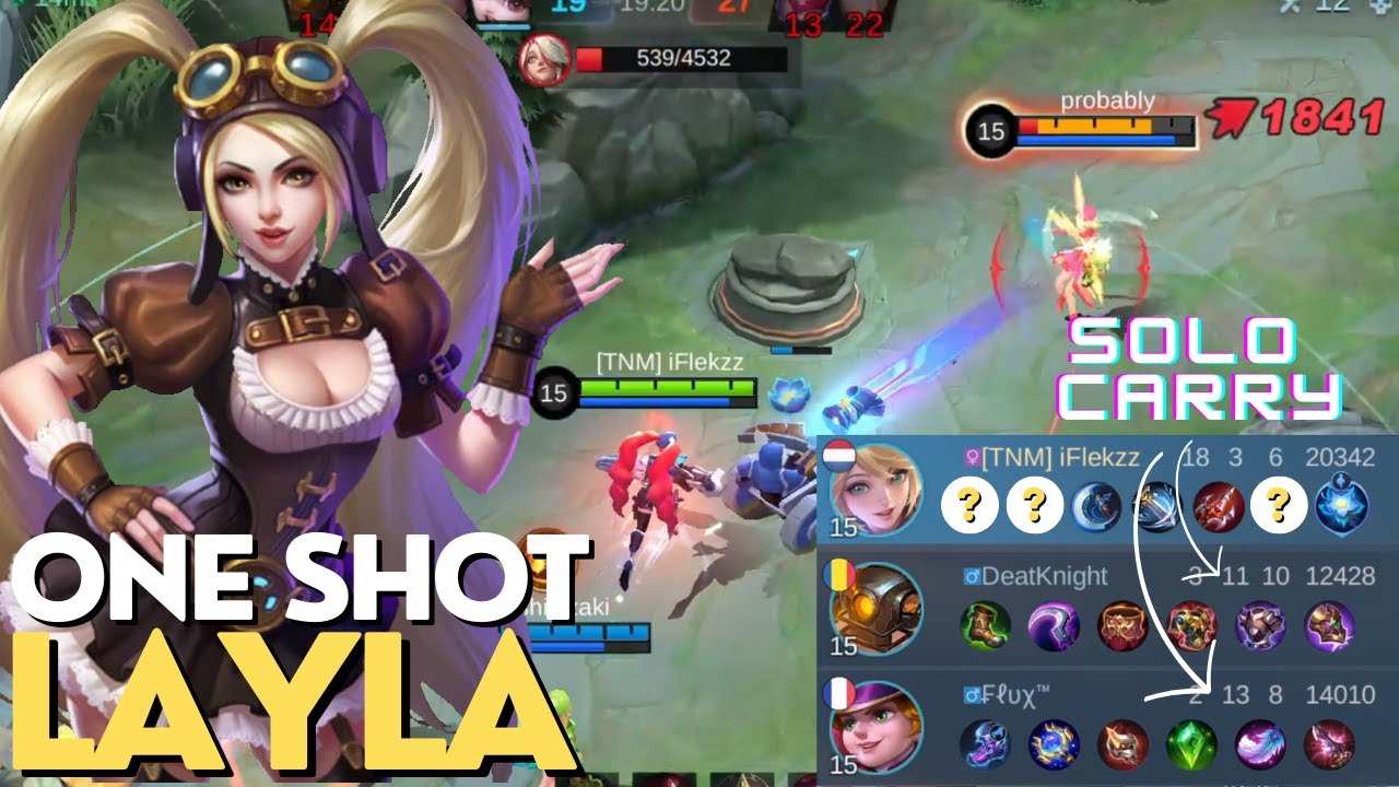 ONESHOT 1V9 BUILD FOR LAYLA! | Mobile Legends Layla Mythic Gameplay