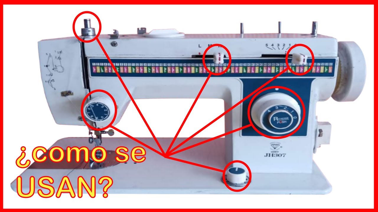 como funcionan los controles de la máquina de coser zigzag