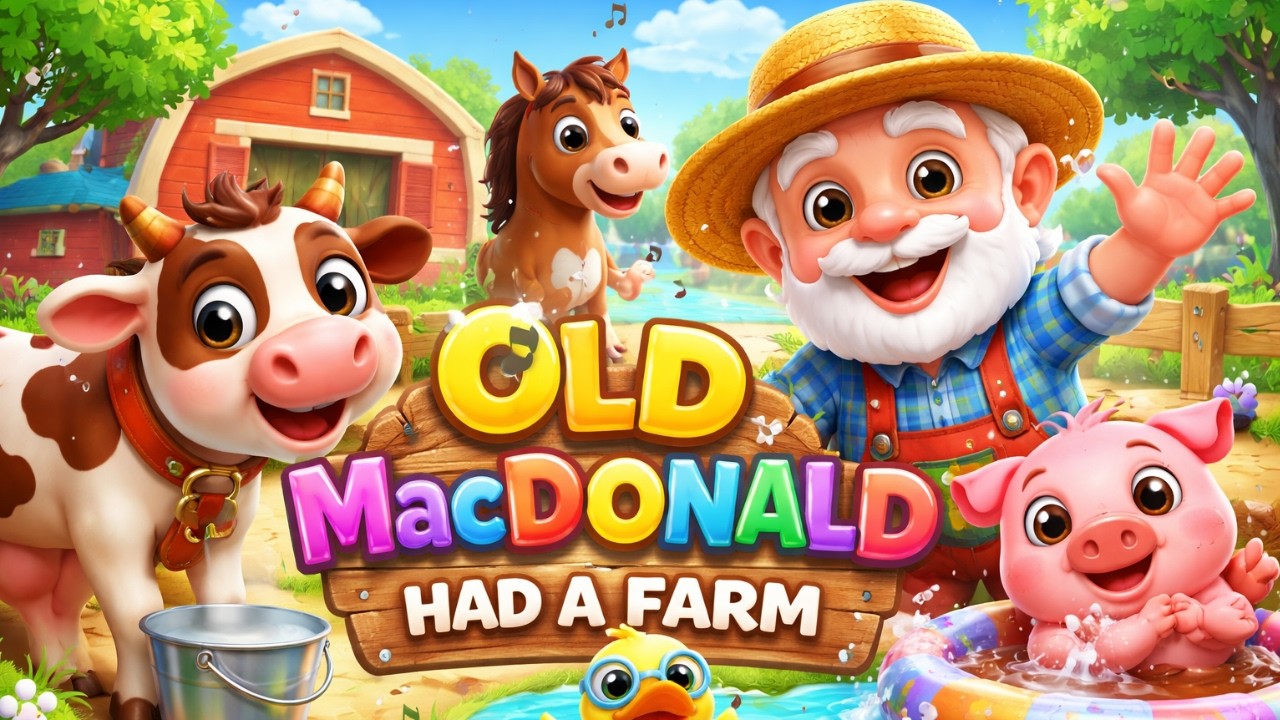 Old MacDonald Had a Farm 🐮🐷🐴 | Farm Animals Song for Kids | Nursery Rhymes