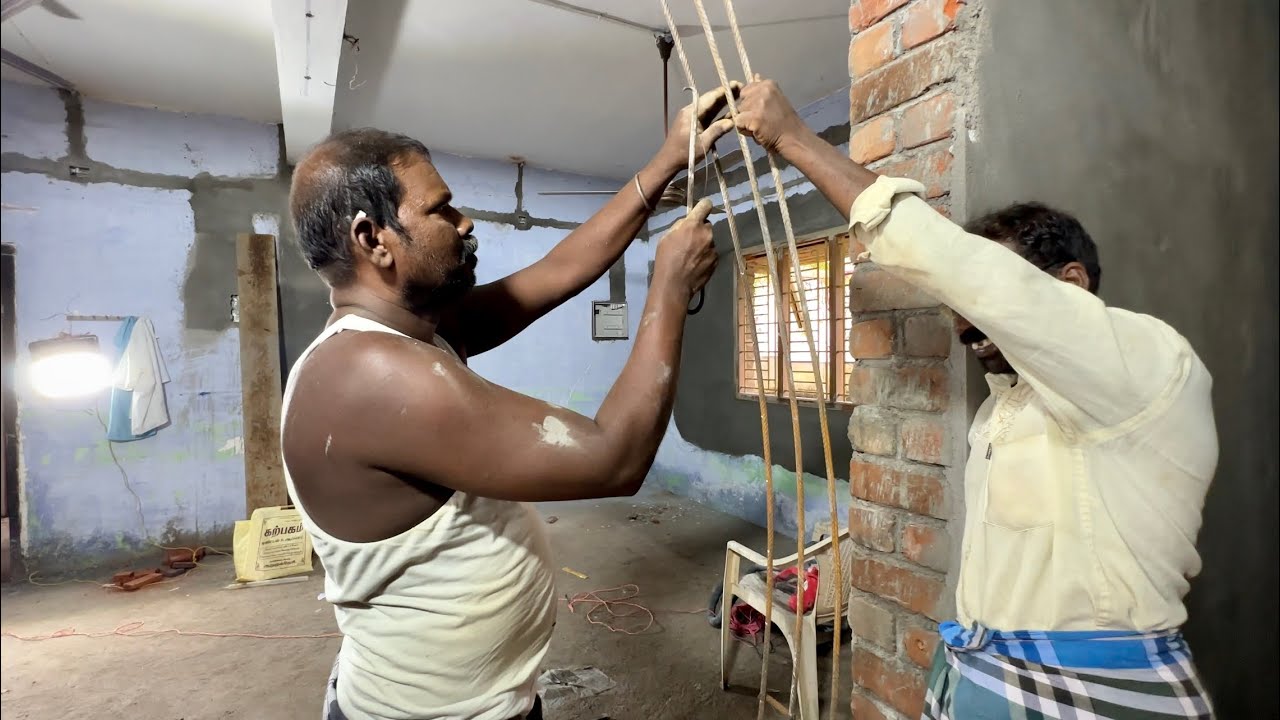 Arch Construction of design making bars installation Techniques-Using by sand and cement mixer