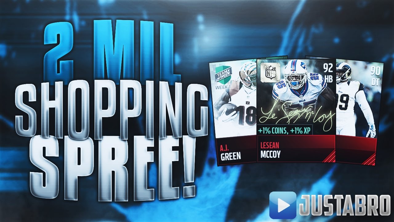 2 MILLION Coin Shopping Spree Squad Builder! Madden Mobile 17