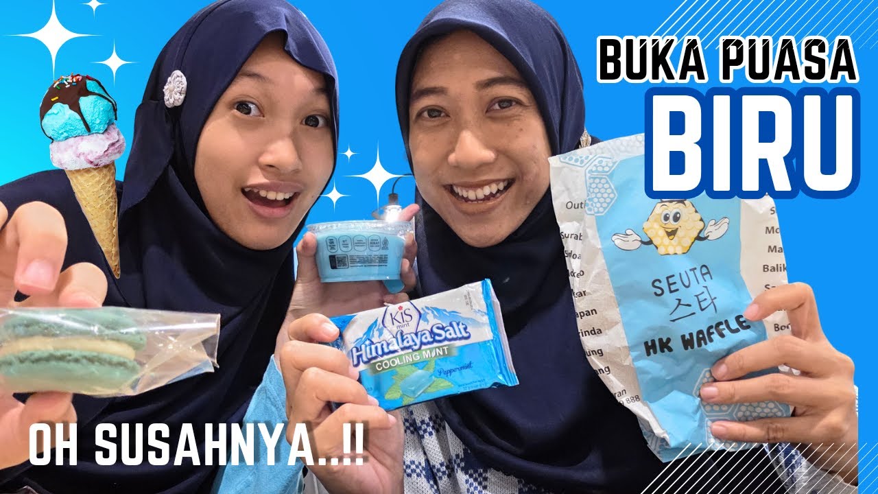 Buka Puasa Di Mall AQILLA Makan Warna BIRU 🤣 Aqilla's Diary