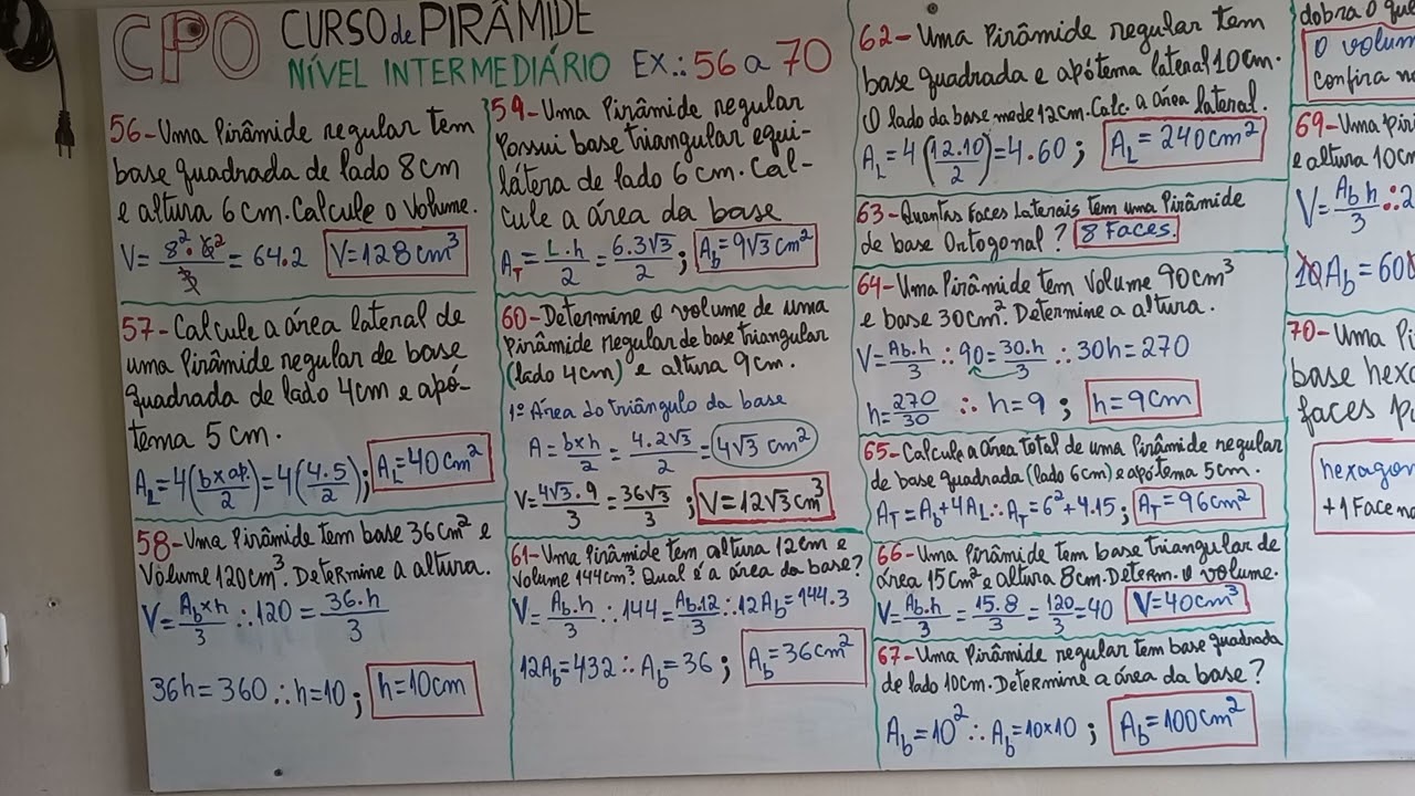 CPO CONCURSOS, CURSO DE PIRÂMIDES, NÍVEL INTERMEDIÁRIO, AULA 56.