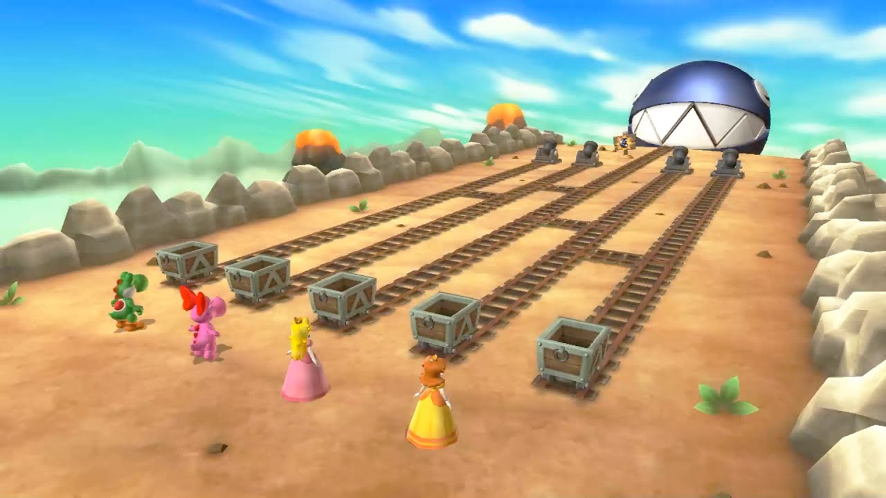 Mario Party 9 Minigames - Yoshi vs Birdo vs Peach vs Daisy (Master Cpu)