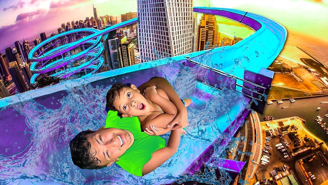Riding World's Most Scariest Backyard Water Slide!