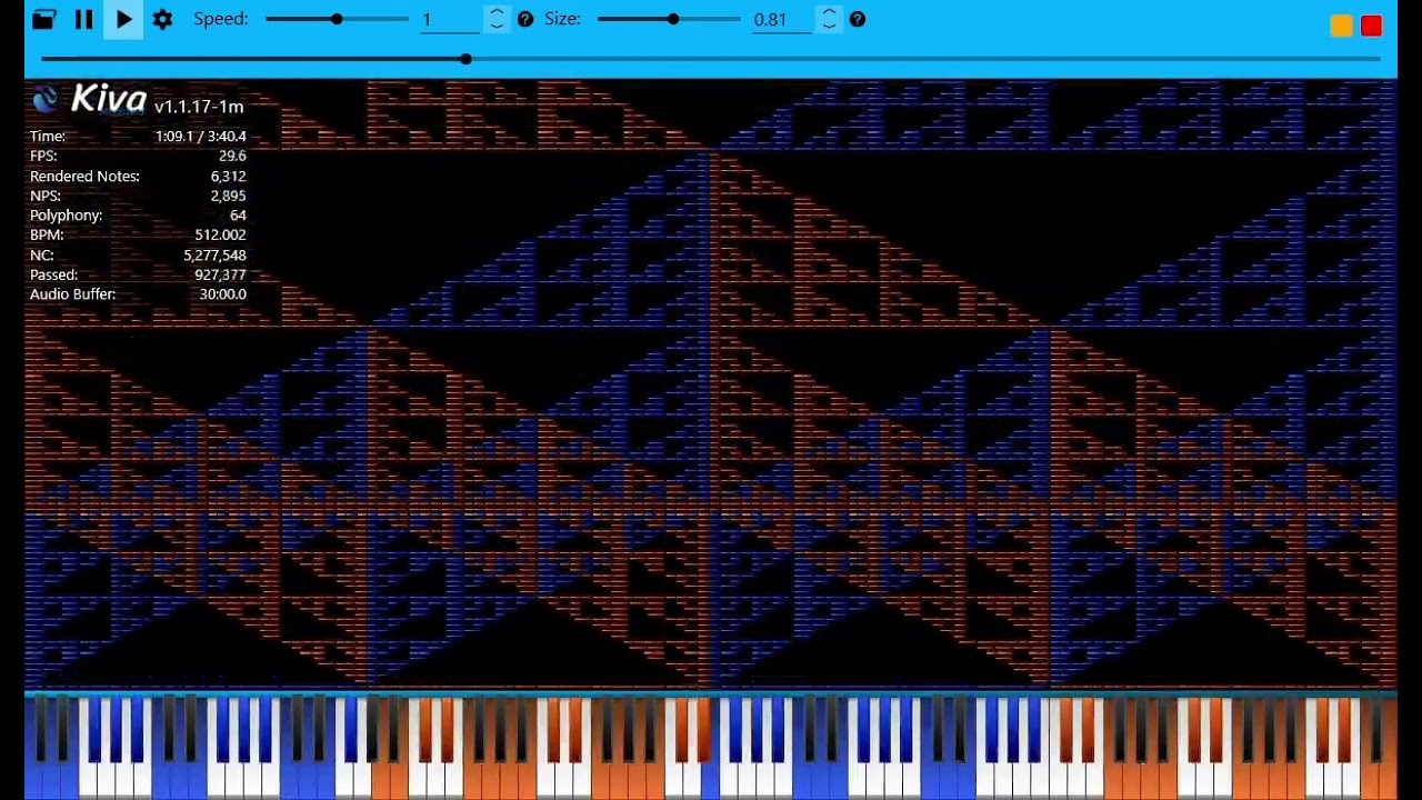 [Kiva Black MIDI] TretroL's noise challenge 3 ~ @The_retro_Labin | 5.27M notes