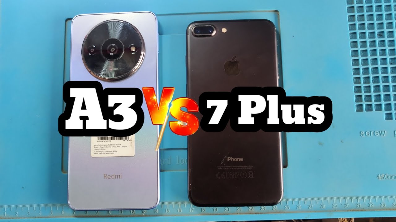 redmi A3 vs iPhone 7 plus SPEED TEST