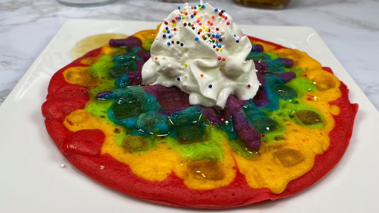 Rainbow Waffles