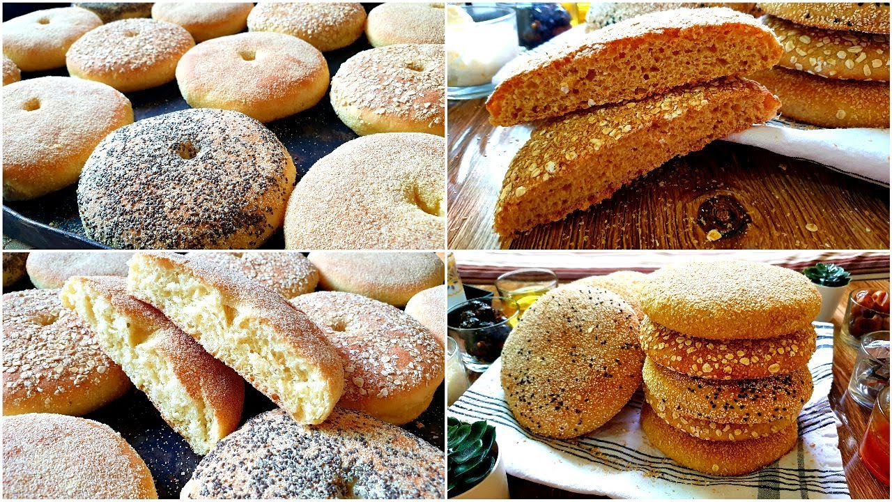 خبز دار بالقمح الكامل بدون دقيق ابيض خفيف رطب ومفشفش/خبز العيد بالفينو منسم كيجي من أروع مايكون