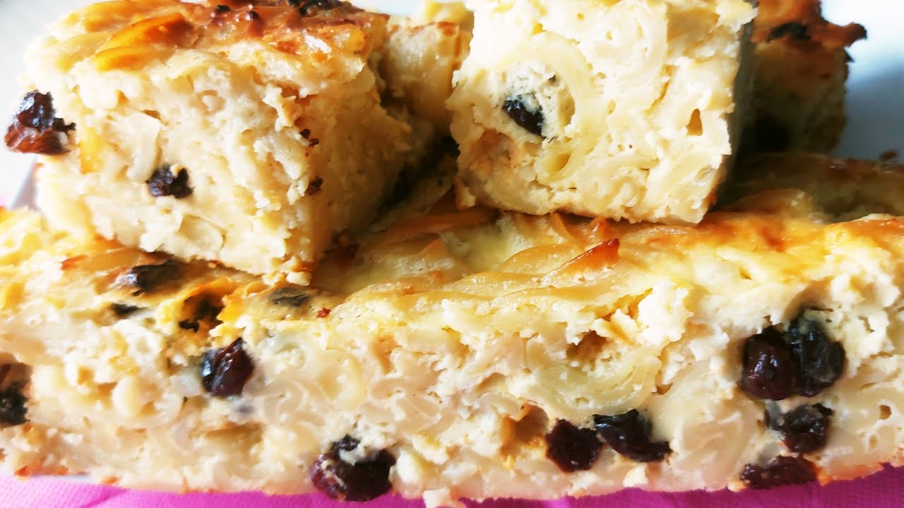 Остались макароны??? Творожная запеканка  с макаронами...  Вкусно и быстро!
