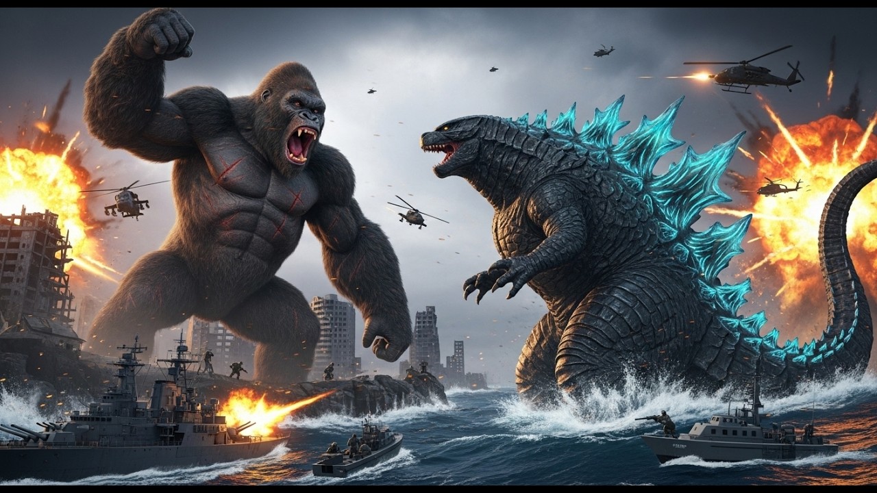 Epic Showdown: King Kong and Godzilla vs Special | Forces a major clash on land and sea!