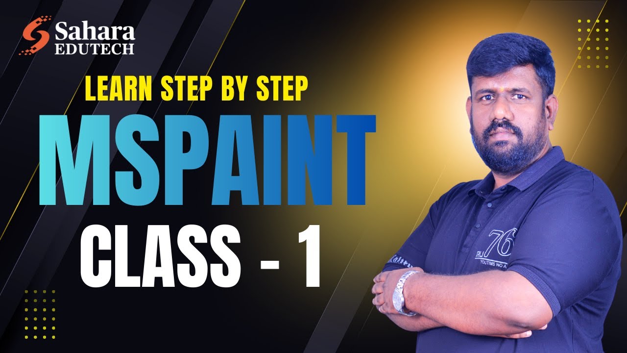 🎨 MS Paint Class 1 | Shapes, File Menu & Colors Fill | Step-by-Step for Beginners