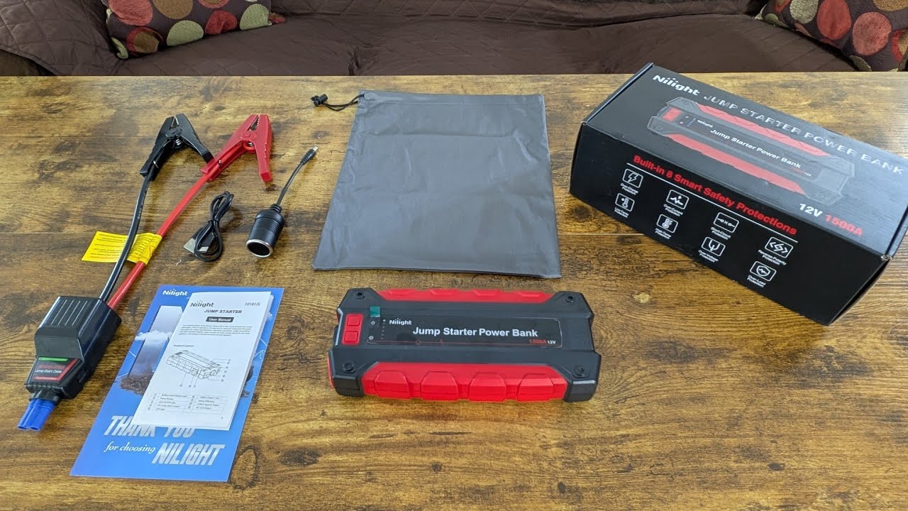 Nilight 1500A Car Battery Jump Starter/Power Bank Review 