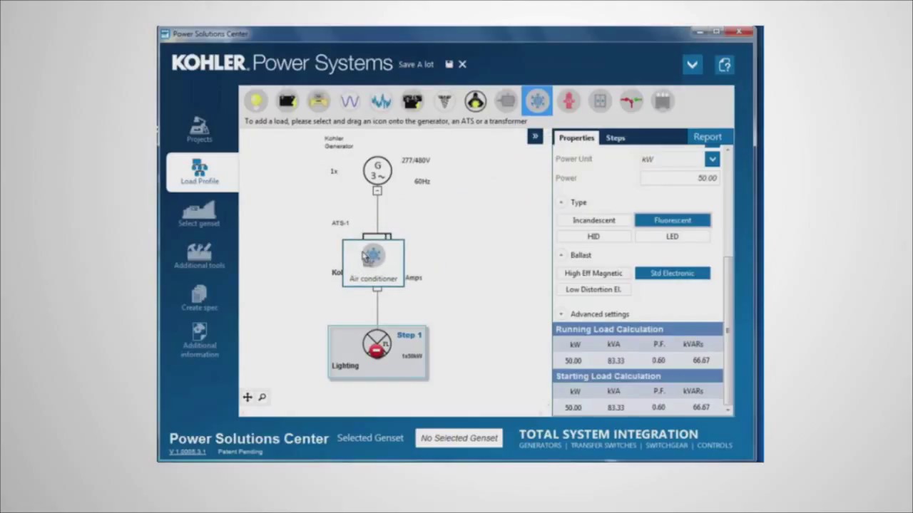 Kohler Generator Spec & Sizing Software