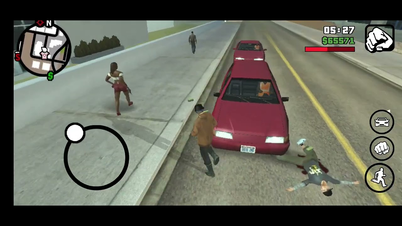 gta sa pedestrian fight