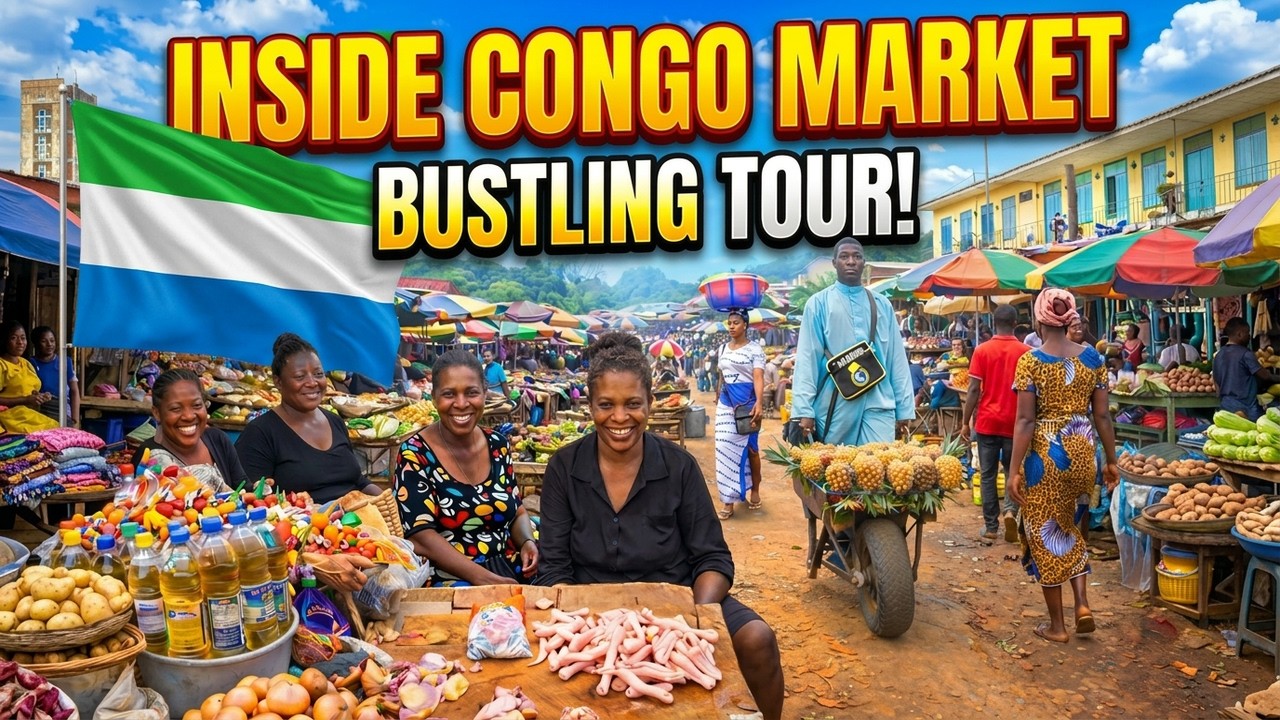 INSIDE Busy Congo Market - Bustling African Market Streets Tour