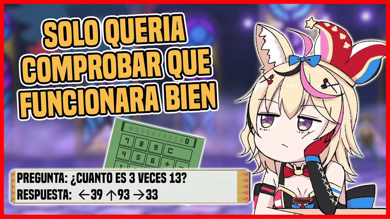 Polka abre la calculadora para resolver una operacion simple - Hololive